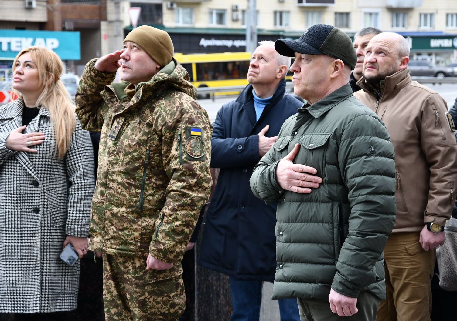 Церемонія підняття прапора з нагоди 10-ї річниці Національної гвардії України