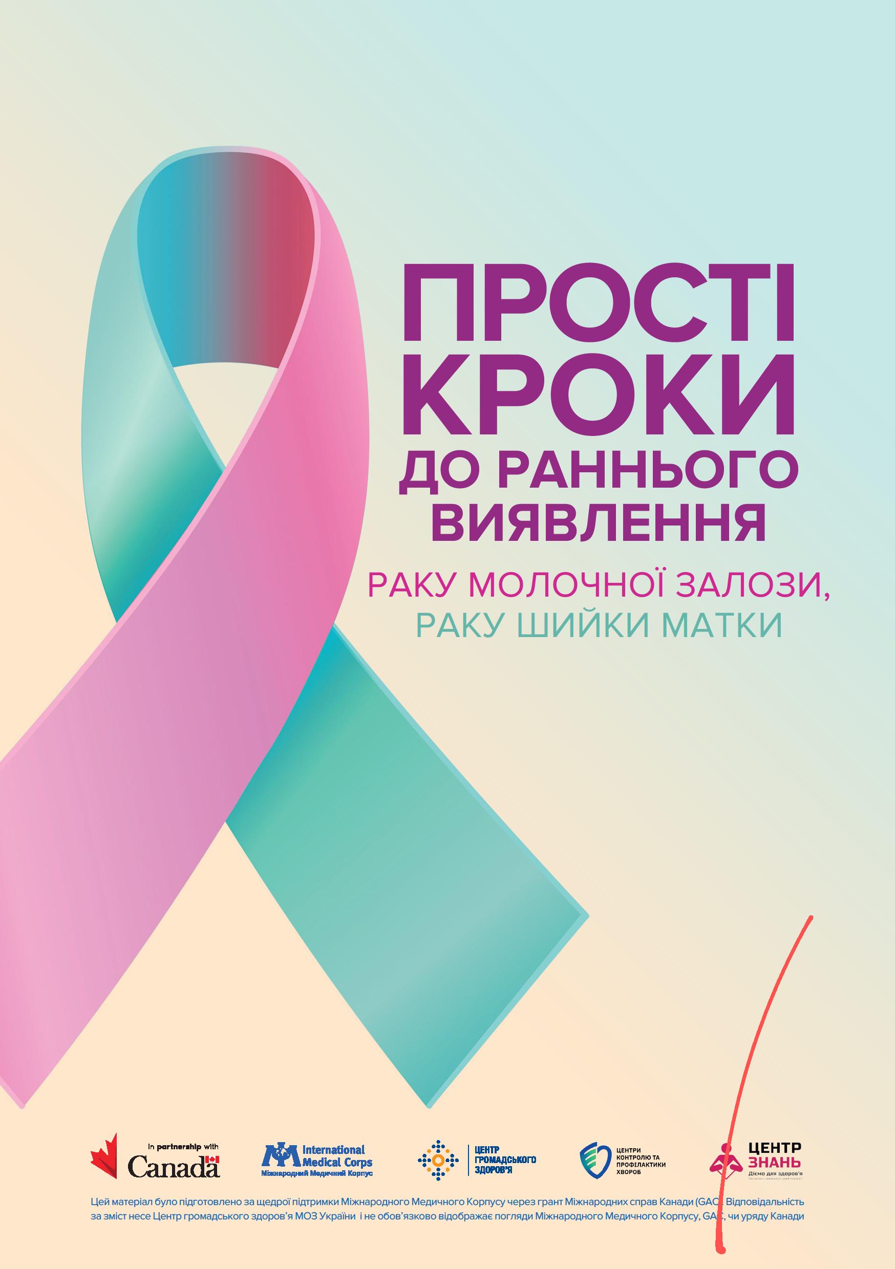 Прості кроки до раннього виявлення раку молочної залози, раку шийки матки