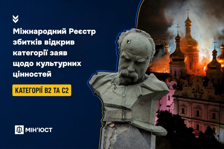 Міжнародний Реєстр збитків відкрив нові категорії заяв щодо культурних цінностей