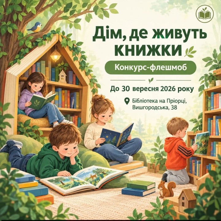 Бібліотека на Пріорці для дітей день запрошує до участі у конкурсі-флешмобі дитячої творчості