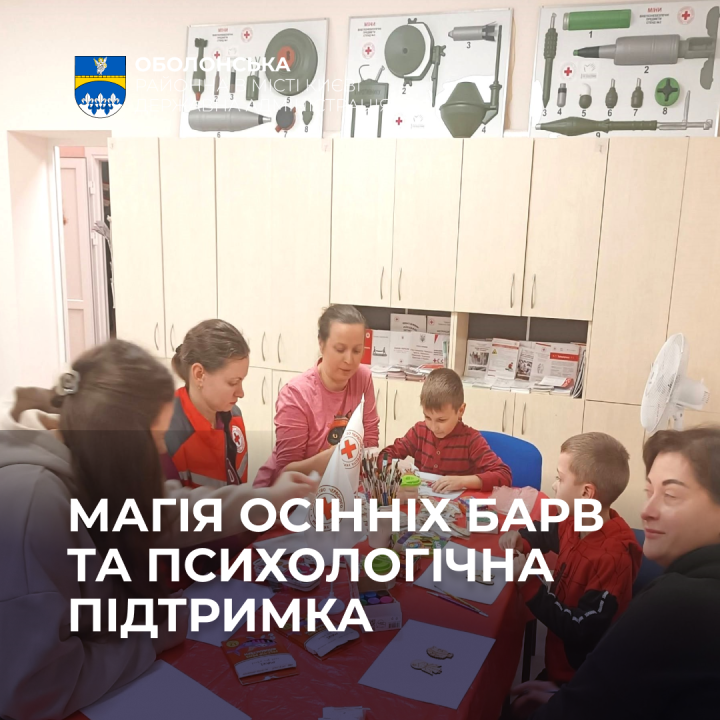 Волонтери Червоного Хреста допомагають дітям Оболоні долати стрес через мистецтво