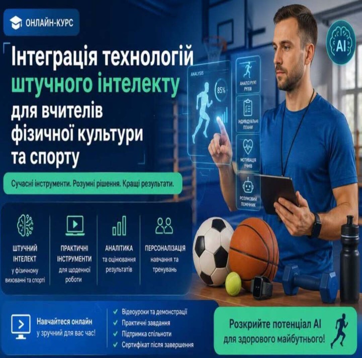 Інтеграція штучного інтелекту у фізичну культуру та спорт: новий освітній курс