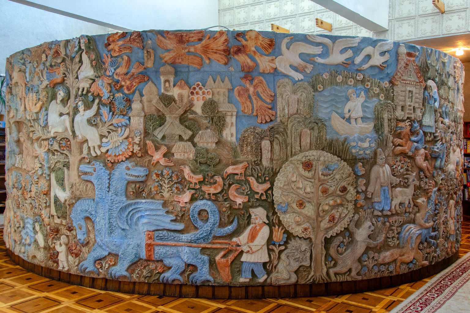 The cylindrical relief “Tales of the Peoples of the World”
